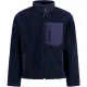 A Fish Named Fred fleece jas donkerblauw effen