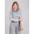 Homage to Denim Denim blouse parelmoer knopen