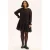 Anyday Plus Size semi-transparante gebloemde korte A-lijn jurk – zwart