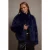 TRENDYOLMİLLA Dames Donkerblauw Effen Lang Oversized Winter Jassen