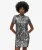 Mini T-shirtjurk met Pailletten Silver