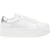 Calvin Klein Jeans Zilveren Leren Platform Sneakers