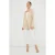 Beige open voorzijde linnen vest