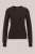 WE Fashion – Dames gebreid vest met structuur – Regular fit – Donkerbruin – Biologisch katoen –