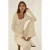Vierkante Kraag Brei Sweater met Rib Detail