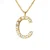 Collar ABC Diamonds 0.06 Cts letter “C” 18 karaats geel goud