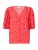 VILA Blouse ‘VIHIBIKI’  bloedrood / wit