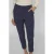 VILA wide leg high waist casual broek marineblauw