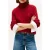 Tommy Hilfiger Soft Wool Cable Roll Neck Regatta Red