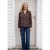 Blouse met lange mouwen, split in de hals en print