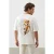 TRENDYOL MAN Jongens Ecru Dierenprint Kort Oversized T-shirts