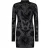 Long Sleeve Mini Dress Flock Butterfly Tattoo