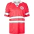 Hummel Unisex voetbalshirt voor volwassenen uit 1988, Denemarken (Rood, Wit)
