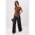 TRENDYOLMİLLA Dames Bruin Effen Kort Getailleerd Blouses