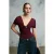 Slim-fitblouse met V-hals