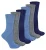 IOMI – Set van 6 bamboesokken voor diabeten voor dames – Blauw