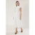 TRENDYOLMİLLA Dames Wit Effen Midi Kort Stijlvol/Avond Skater Jurken
