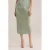WE Fashion midi rok met lurex lichtgroen
