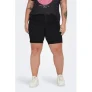 ONLY CARMAKOMA skinny denim short CARTHUNDER zwart