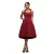 Vrouwelijke strapless jurk met volant en strik Goddiva Contrast Organza