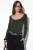 Dames Geribbelde Lange Mouw Crop Top