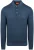 Suitable Longsleeve Poloshirt Flat Knit Blauw