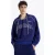 Sweatshirt met trekkoordhals en prints