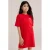 WE Fashion T-shirtjurk korte jurk met backprint rood