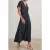 Reiss Ruched Front Workwear Dress Navy
