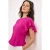 TRENDYOLMİLLA Dames Bordeaux Effen Kort Regular fit Blouses