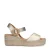 Manfield leren espadrilles goud