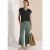 Shirt met korte mouwen en V-hals in effen kleur