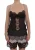 Dolce & Gabbana Vrouwen Zwart Zijde Gebloemd Kanten Lingerie Top