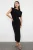 TRENDYOLMİLLA Dames Zwart Effen Maxi Mouwloos Casual Bodycon Jurken