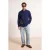 TRENDYOL MAN Heren Donkerblauw Effen Lang Regular fit Overhemden