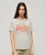 Superdry Vrouwen Relaxed T-shirt met Ton-sur-ton Print Lichtgrijs