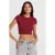 Dames Slim Fit Crop Crewneck T-shirt