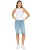 Enzo | Dames lange denim shorts