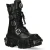 New Rock zwarte halfhoge lederen Goth-laarzen-WALL1473-S11
