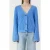 Closed V Cardigan Long Sleeve Chambray Blue