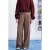 FRNCH wide leg broek met krijtstreep – bruin