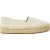 Boss Lederen platte espadrilles voor dames (Licht Beige)