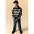NAME IT KIDS gestreepte sweater – antraciet