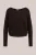 WE Fashion – Dames fijngebreide trui van ribstof – Regular fit – Donkerbruin – Livaeco™ Viscose –