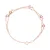 Zilver 925 zilveren dubbele ster armband roze vergulde