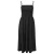 s.Oliver slim fit midi jurk met smockwerk – zwart