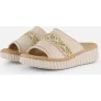 Rieker Rieker Slippers beige Textiel