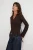 TRENDYOLMİLLA Dames Bruin Effen Lang Getailleerd Blouses