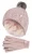 Heat Holders Meisjes Cable Bobble Muts En Handschoenen Set – Schemerig Roze