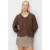 Gelaagde Knop-Up Crew Neck Blouse